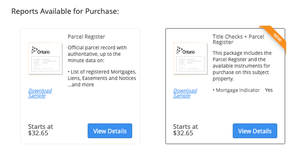 Title Search on GeoWarehouse